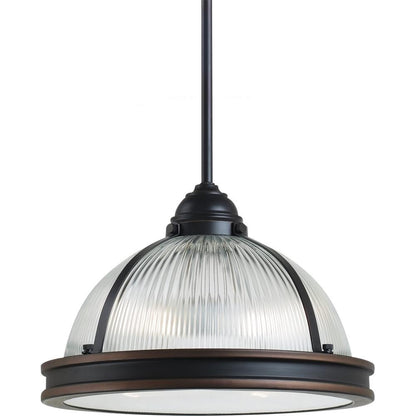Generation Lighting Pratt Street Prismatic Two Light Pendant Autumn Bronze