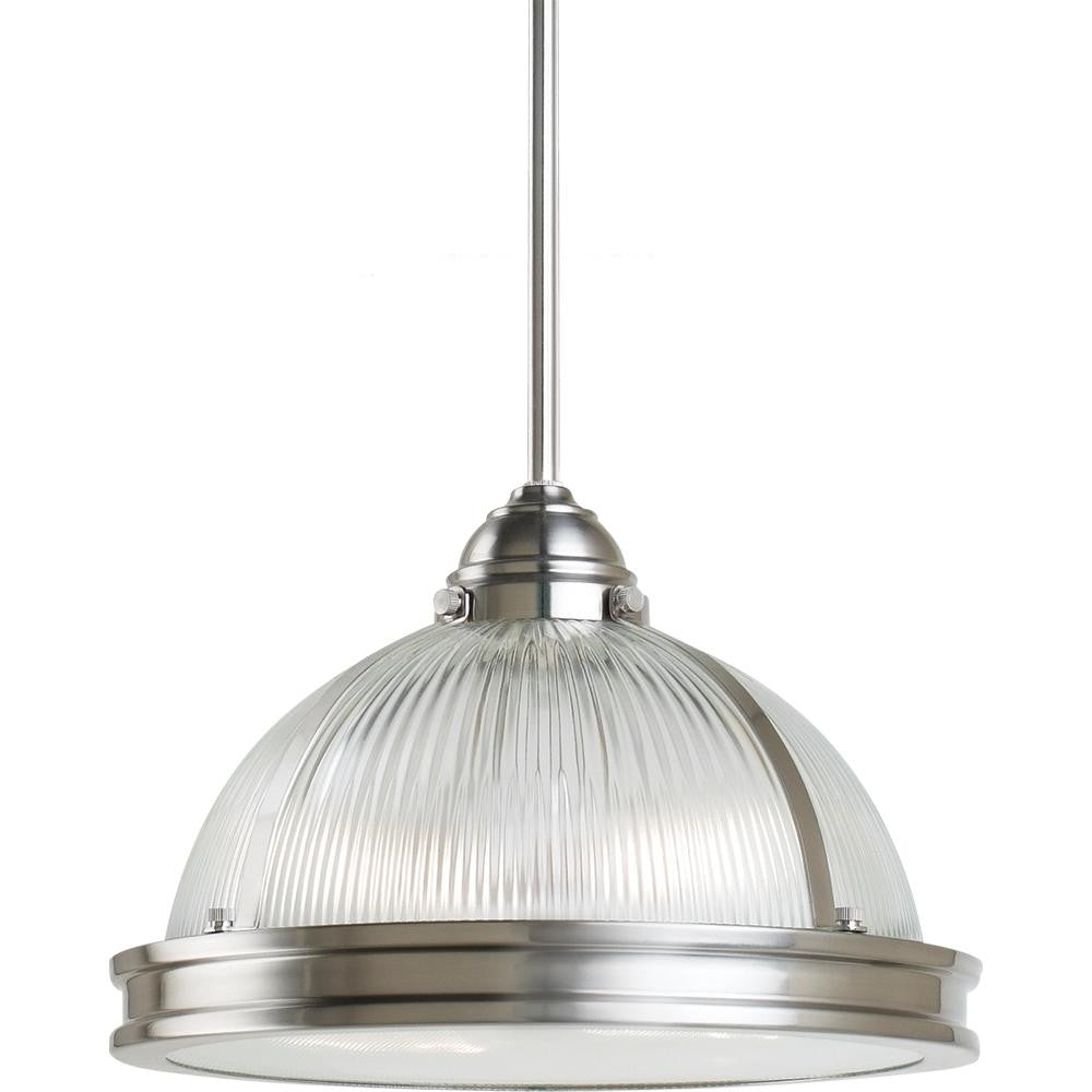 Generation Lighting Pratt Street Prismatic Two Light Pendant Brushed Nickel