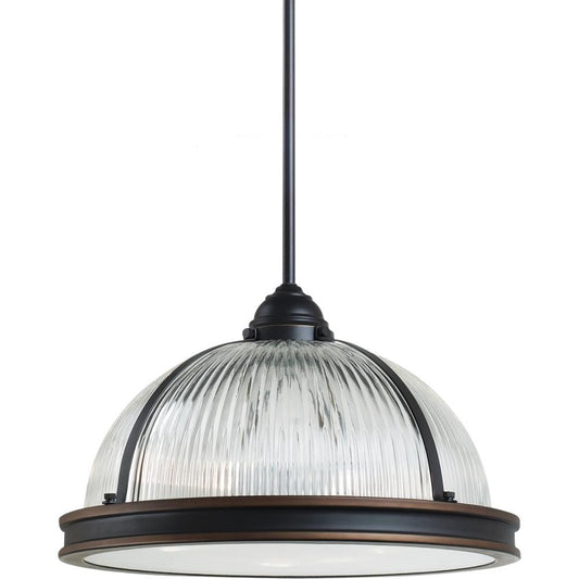 Generation Lighting Pratt Street Prismatic Three Light Pendant Autumn Bronze