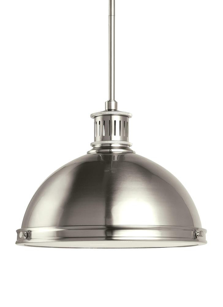 Generation Lighting Pratt Street Metal Two Light Pendant Brushed Nickel