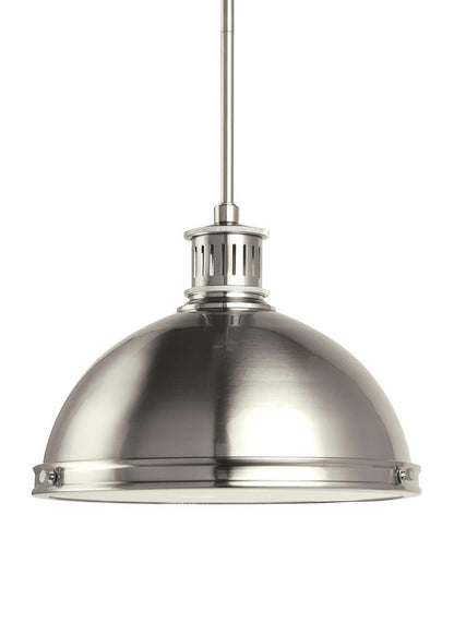 Generation Lighting Pratt Street Metal Two Light Pendant Brushed Nickel