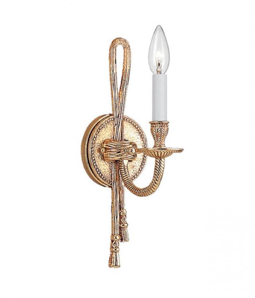 Crystorama Cast Brass Wall Mount Wall Sconce Olde Brass