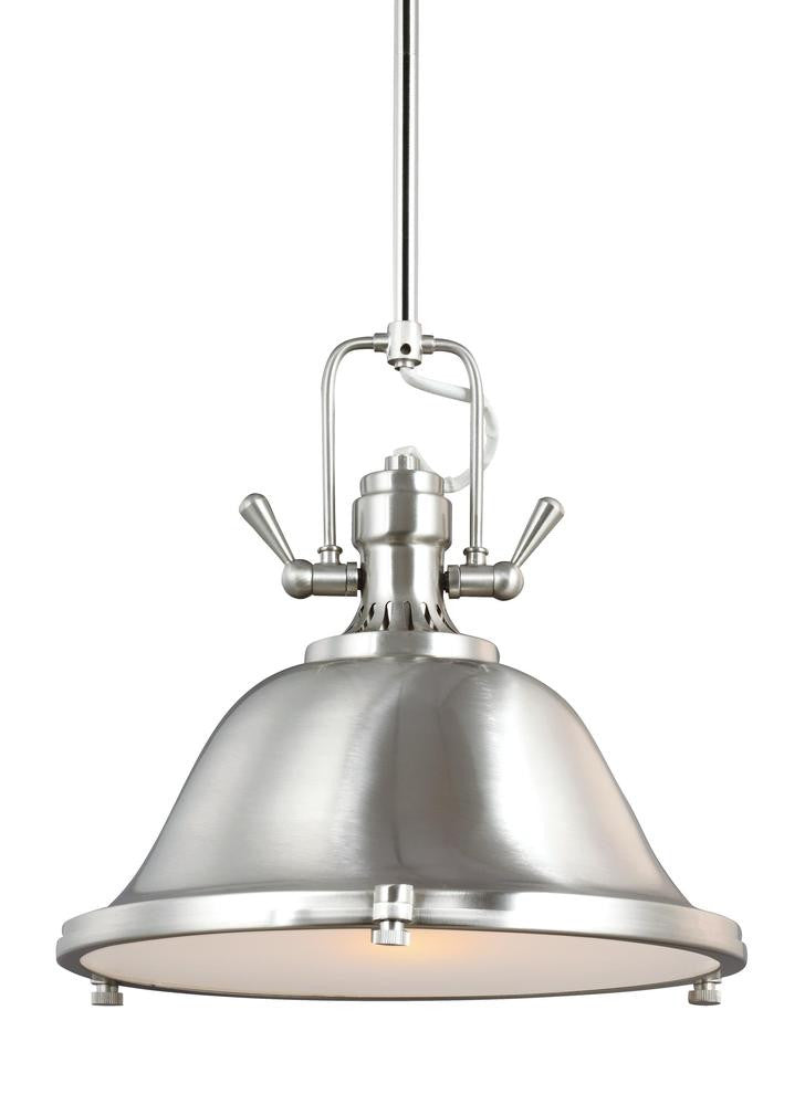 Generation Lighting Stone Street One Light Pendant Brushed Nickel