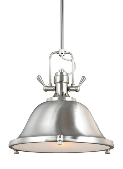 Generation Lighting Stone Street One Light Pendant Brushed Nickel