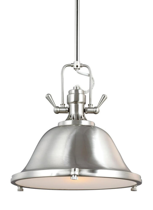 Generation Lighting Stone Street One Light Pendant Brushed Nickel
