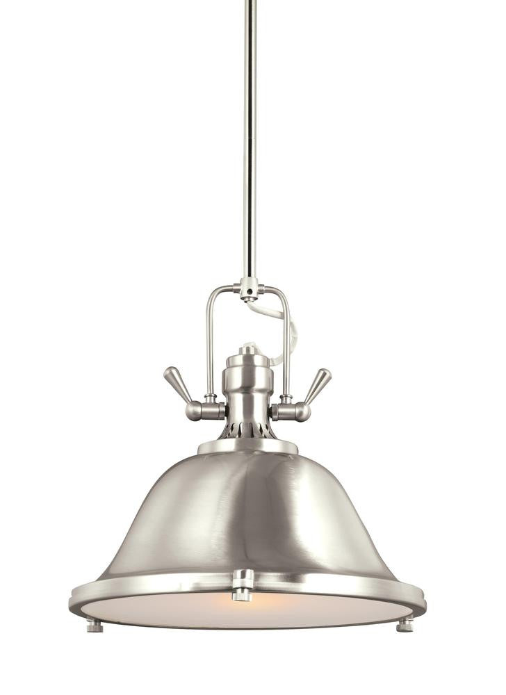 Generation Lighting Stone Street One Light Pendant Brushed Nickel