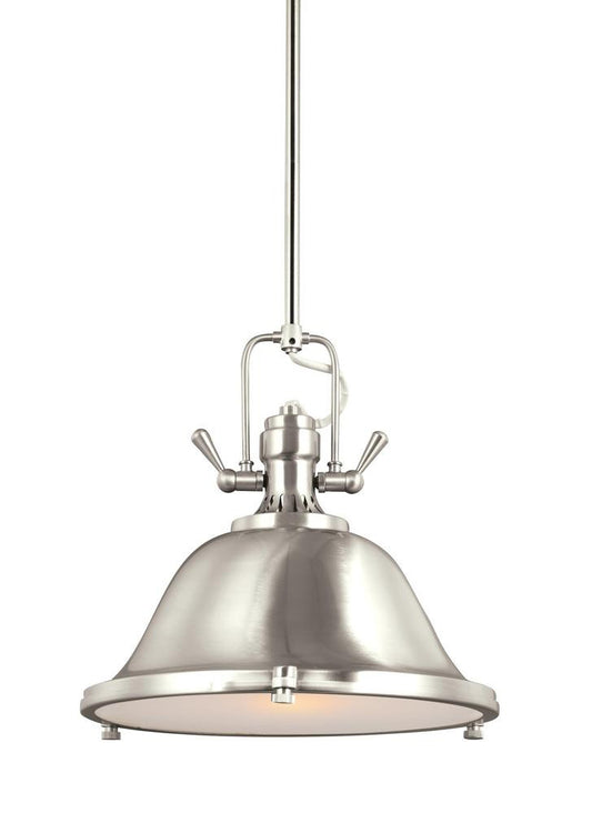Generation Lighting Stone Street One Light Pendant Brushed Nickel
