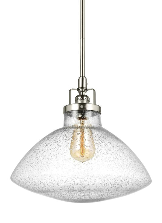 Generation Lighting Belton One Light Pendant Brushed Nickel