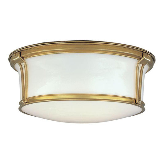 Hudson Valley Newport Flush Mount Antique Brass