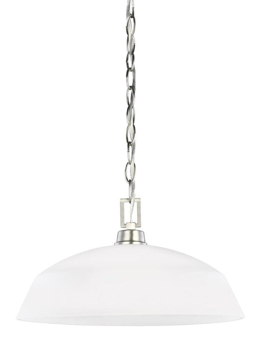Generation Lighting Kerrville One Light Pendant Brushed Nickel