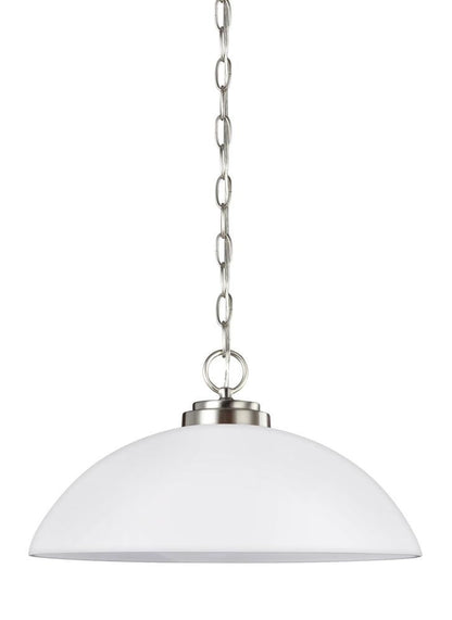 Generation Lighting Oslo One Light Pendant Brushed Nickel