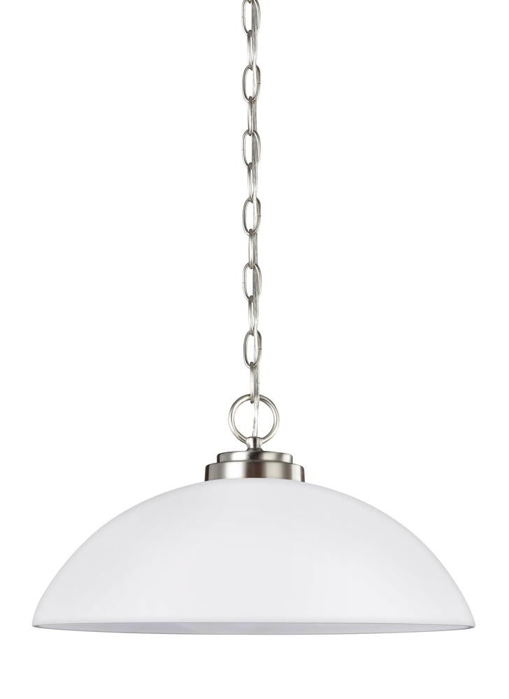 Generation Lighting Oslo One Light Pendant Brushed Nickel