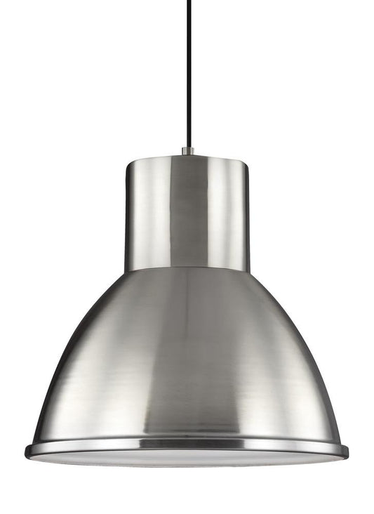 Generation Lighting Division Street One Light Pendant Brushed Nickel