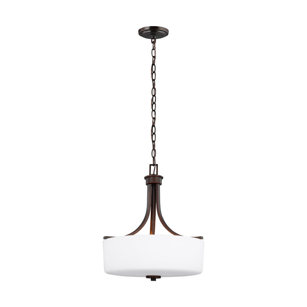Generation Lighting Canfield Three Light Pendant Bronze