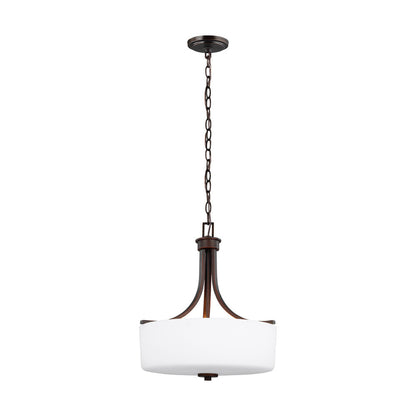 Generation Lighting Canfield Three Light Pendant Bronze