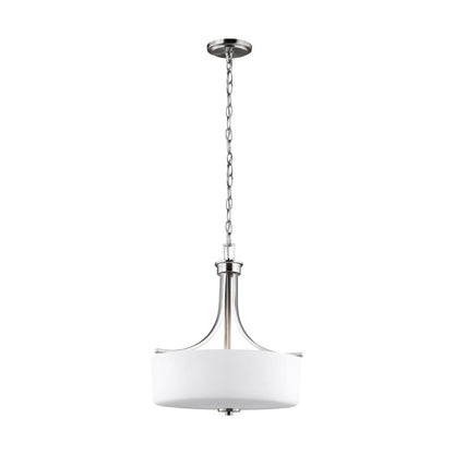 Generation Lighting Canfield Three Light Pendant Brushed Nickel