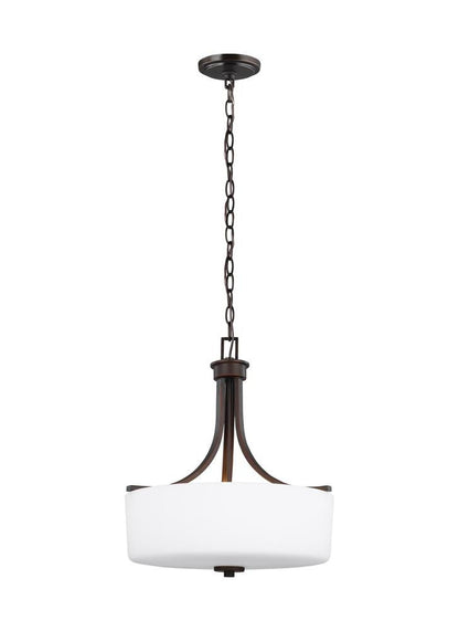 Generation Lighting Canfield Three Light Pendant Bronze