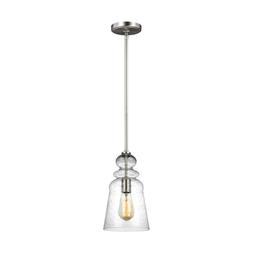 Generation Lighting Kea One Light Pendant Brushed Nickel