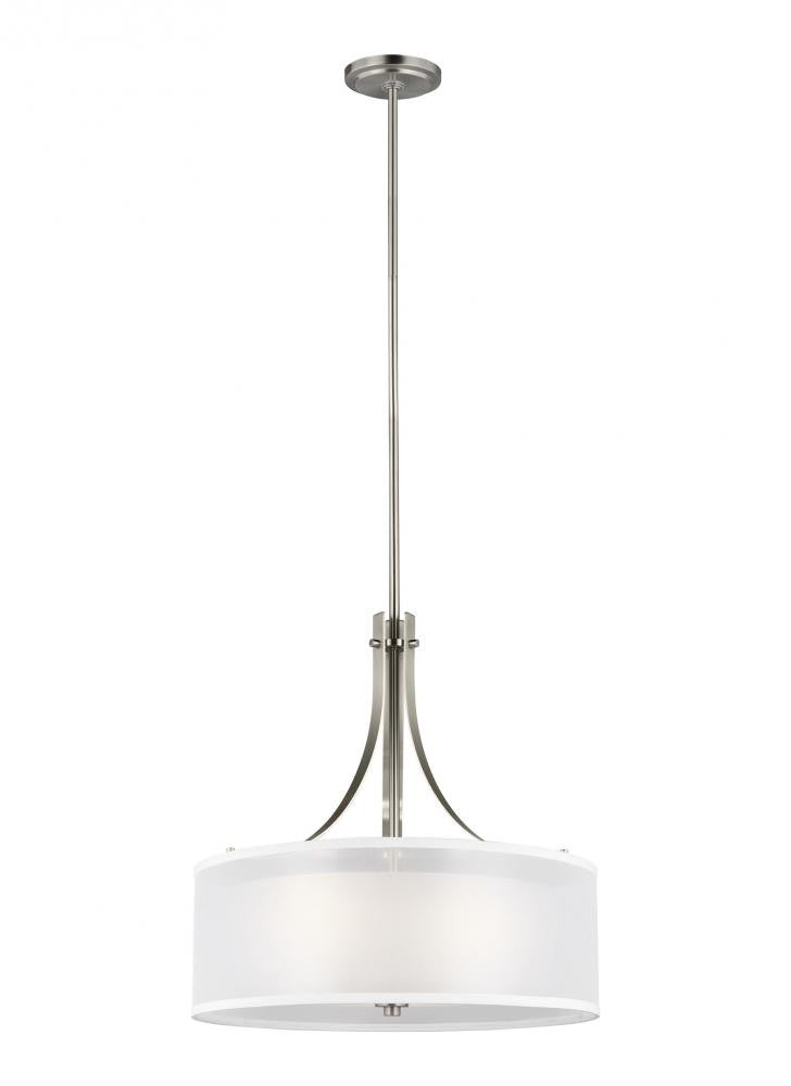 Generation Lighting Elmwood Park Three Light Pendant Brushed Nickel