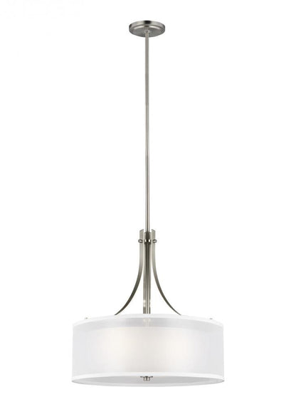 Generation Lighting Elmwood Park Three Light Pendant Brushed Nickel