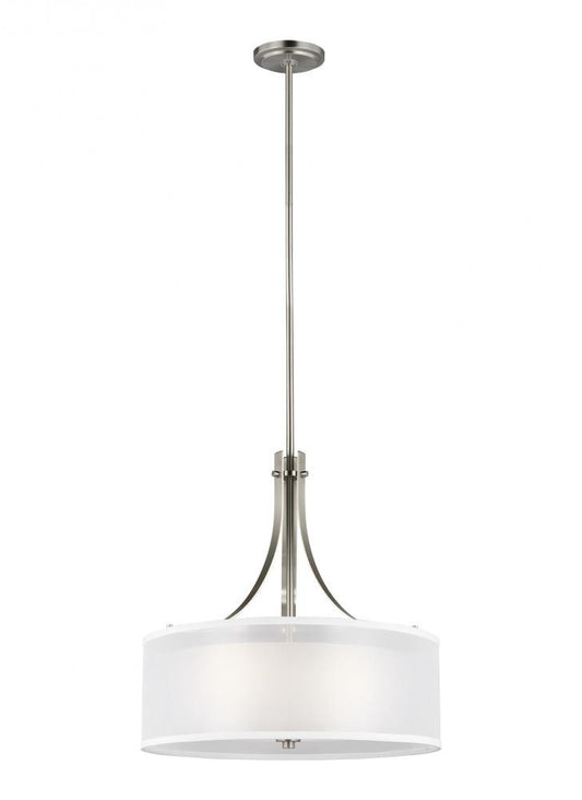 Generation Lighting Elmwood Park Three Light Pendant Brushed Nickel