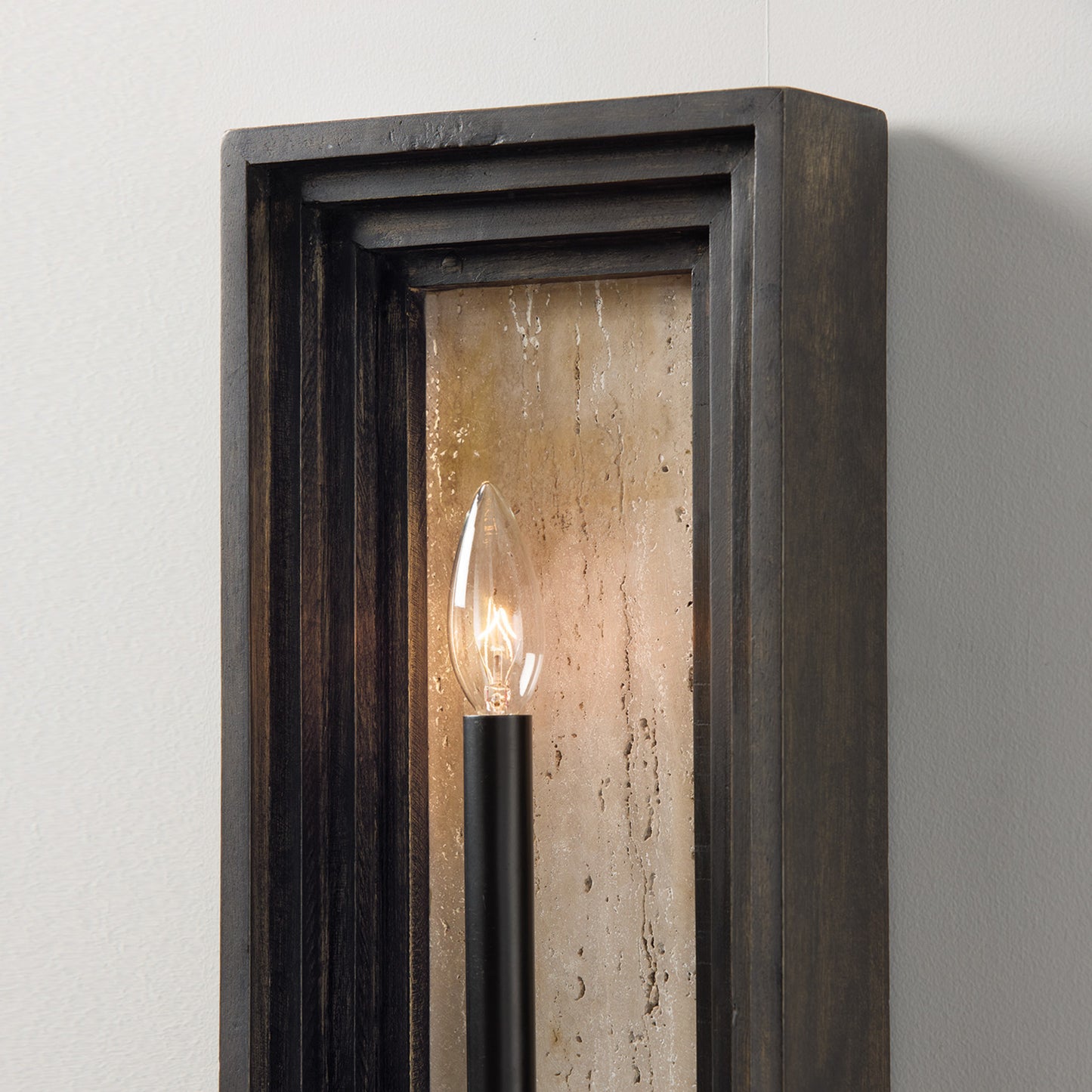 Capital Dunn Sconce in Espresso Stain and Black