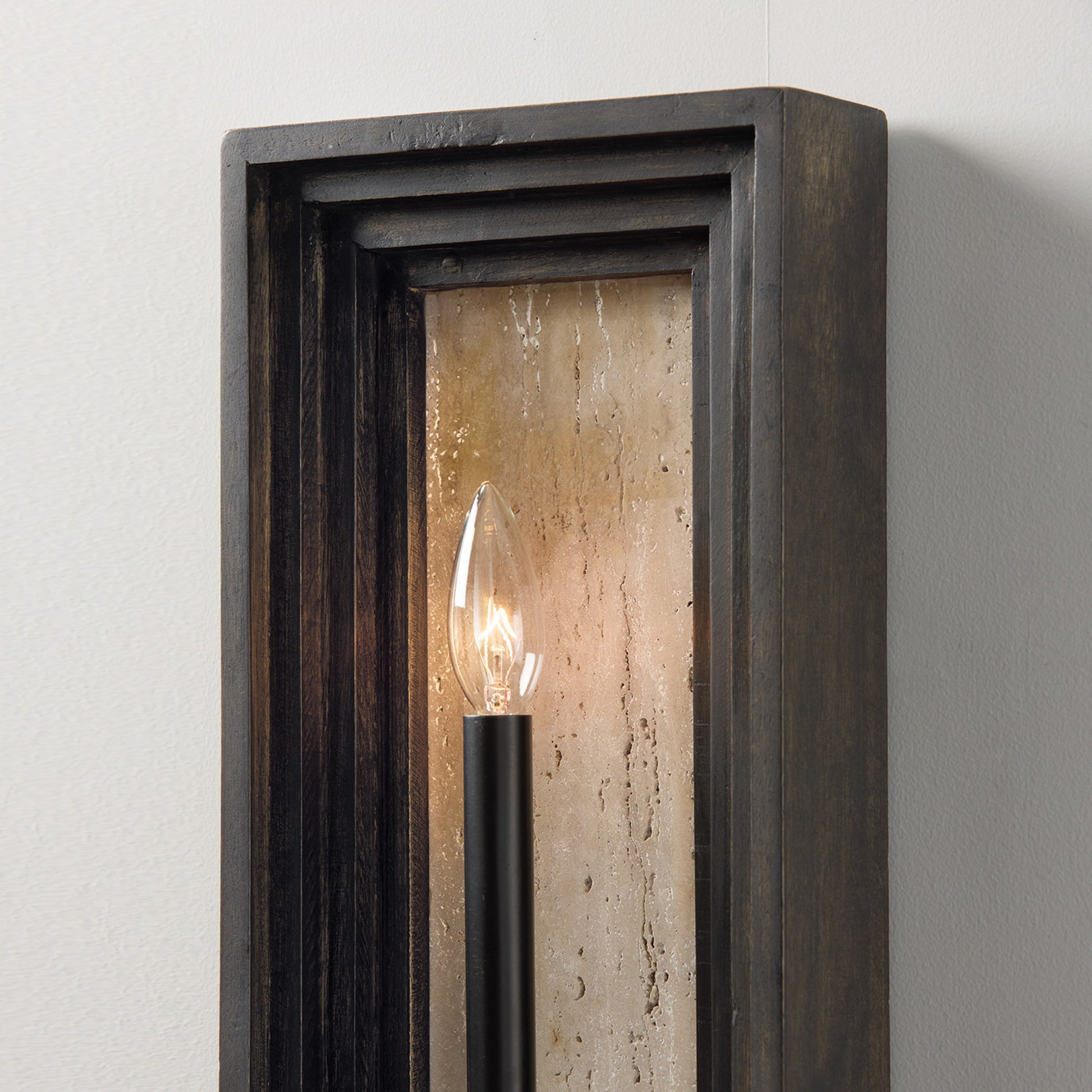 Capital Dunn Sconce in Espresso Stain and Black