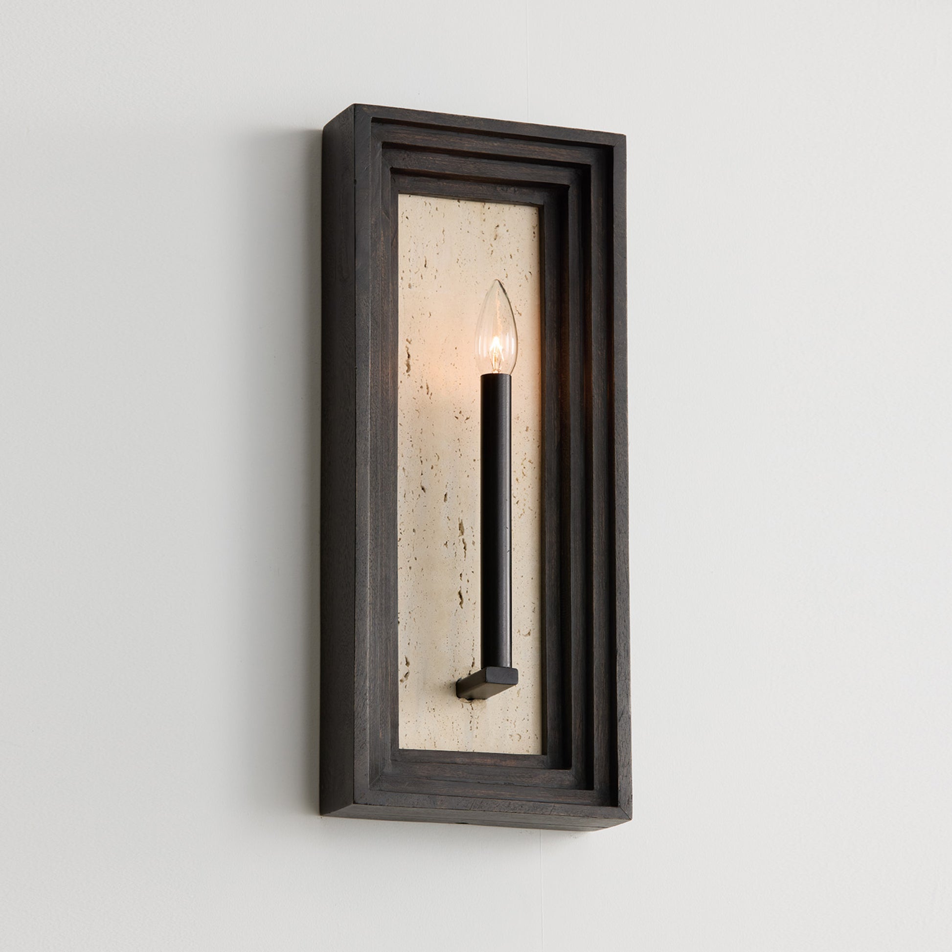 Capital Dunn Sconce in Espresso Stain and Black