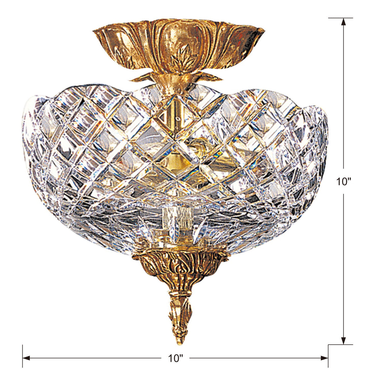 Crystorama Ceiling Mount Semi Flush Mount Olde Brass