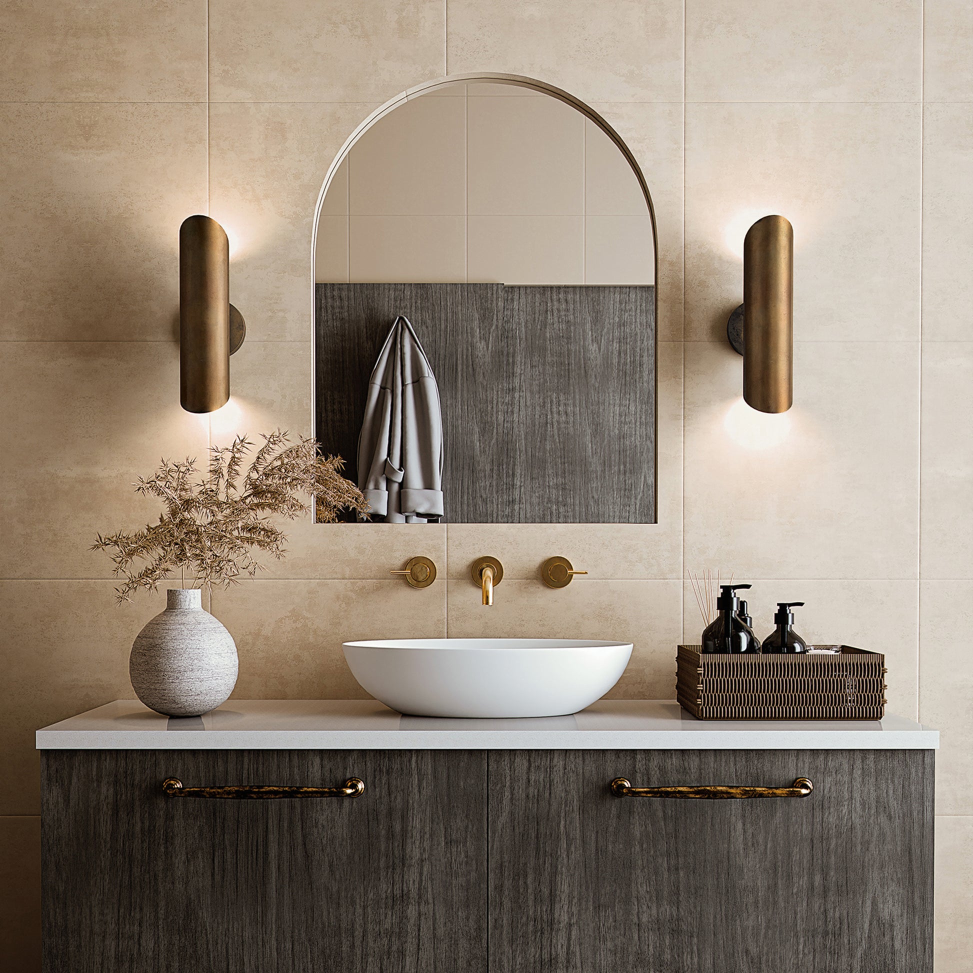 Capital Casa Dual Sconce in Oxidized Brass