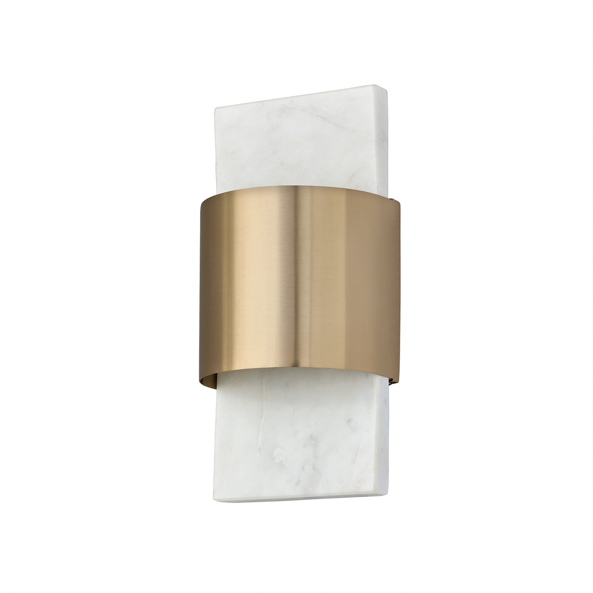 Capital Sidney Sconce - White Marble and Matte Brass