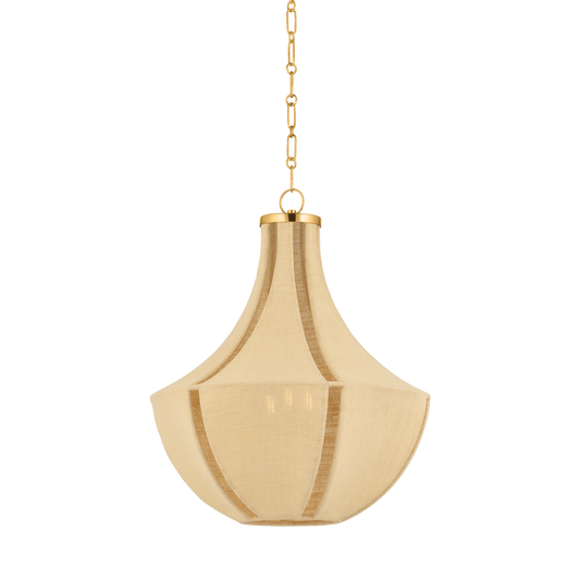Hudson Valley Cascade Lake 3-Light Pendant Aged Brass