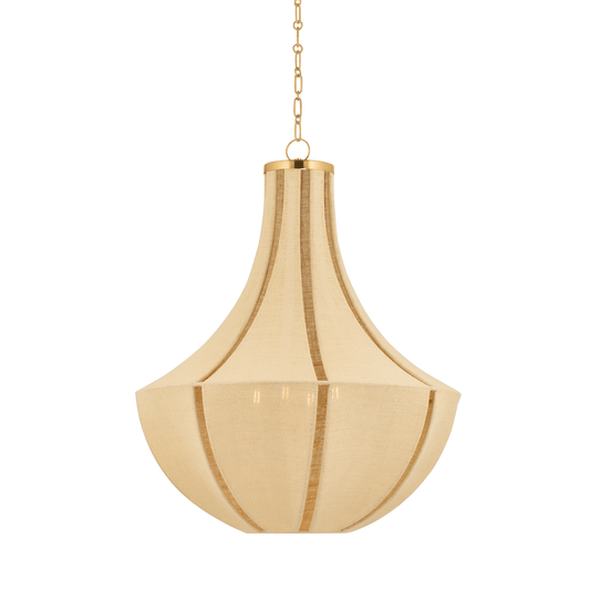 Hudson Valley Cascade Lake 4-Light Pendant Aged Brass