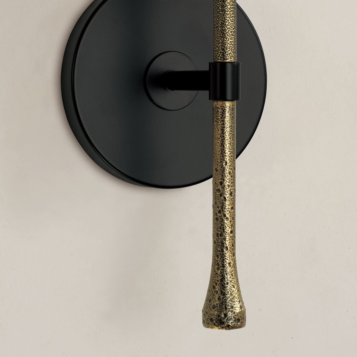 Capital Hollis Sconce in Matte Black with Hammered Gold