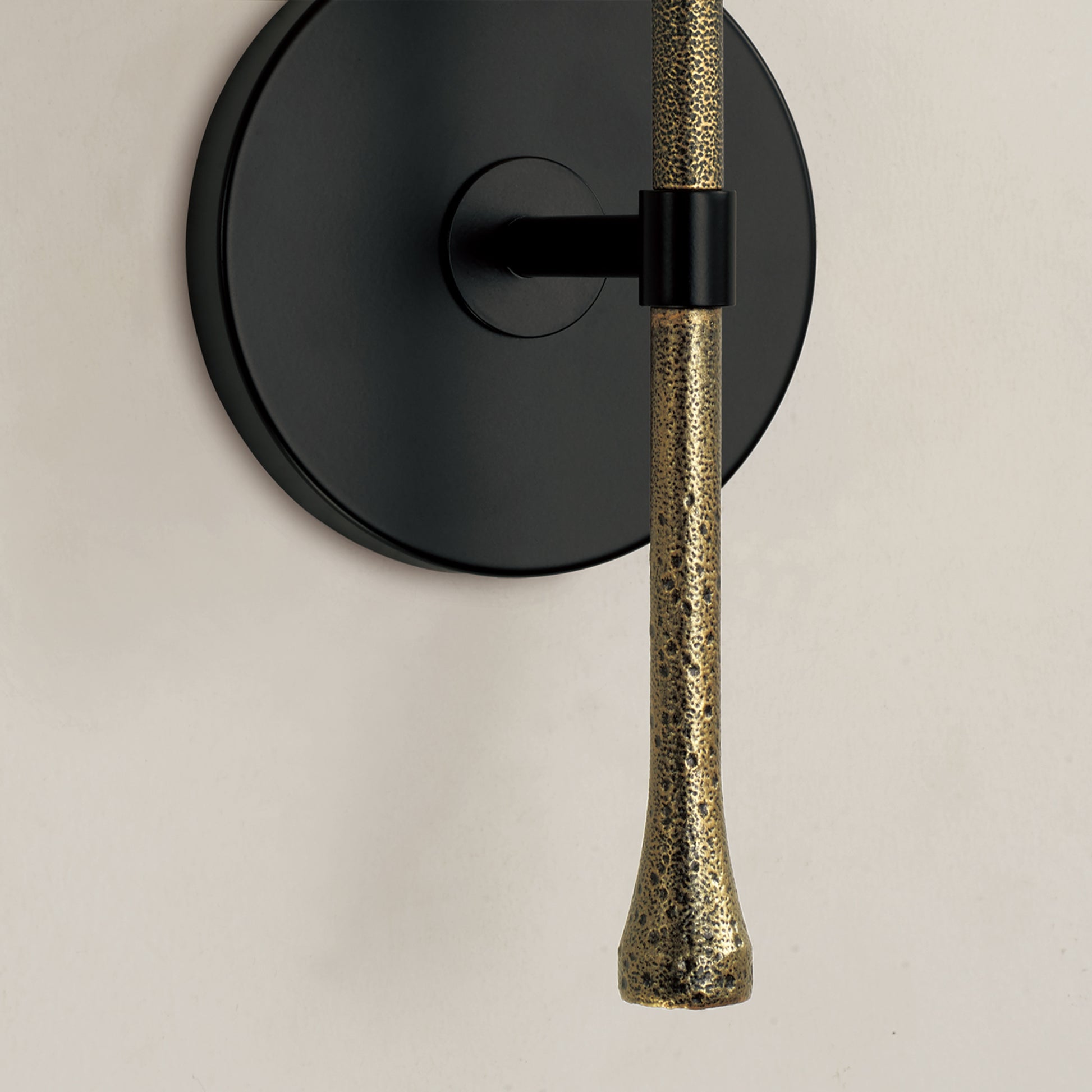 Capital Hollis Sconce in Matte Black with Hammered Gold