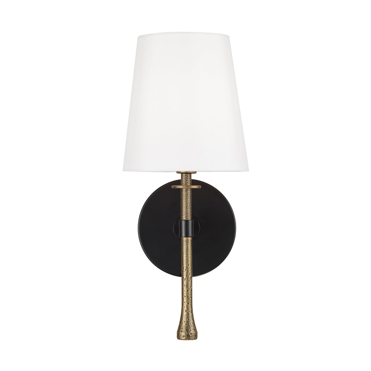 Capital Hollis Sconce in Matte Black with Hammered Gold