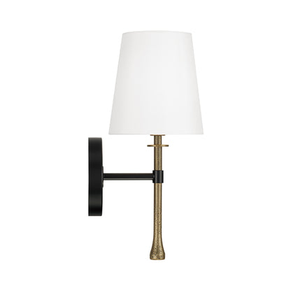 Capital Hollis Sconce in Matte Black with Hammered Gold
