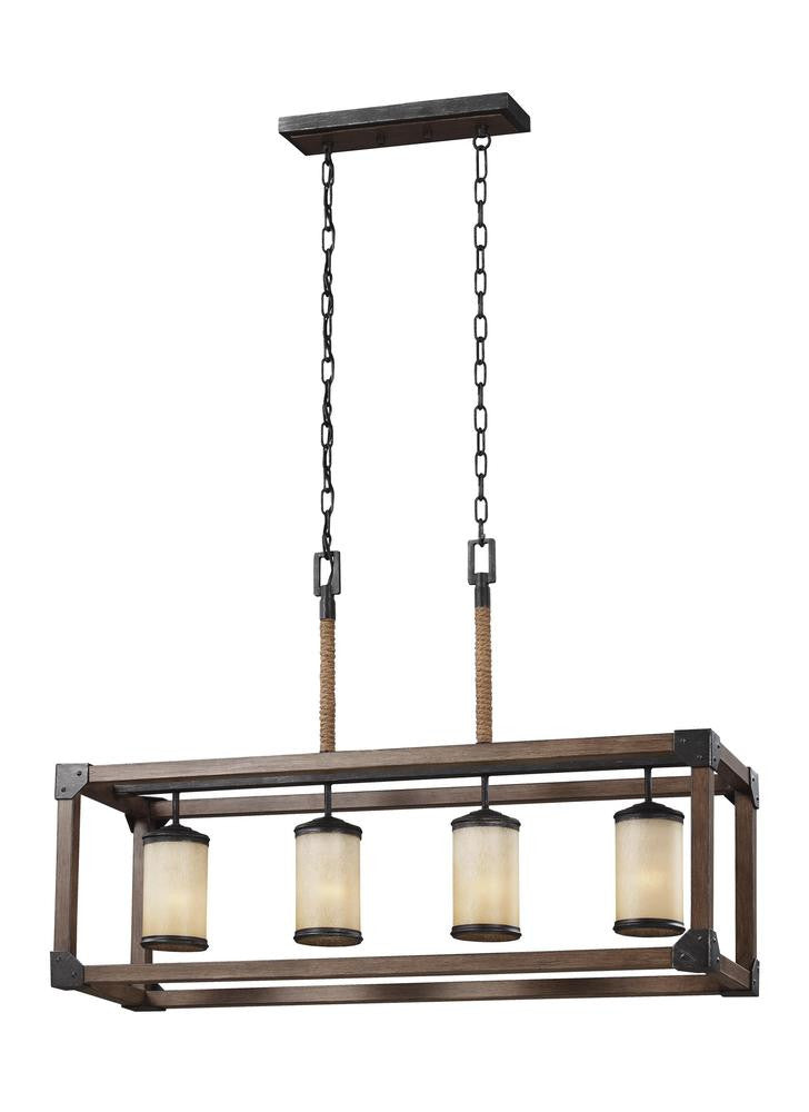 Generation Lighting Dunning Four Light Island Pendant Stardust
