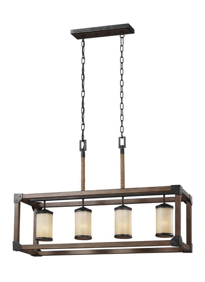 Generation Lighting Dunning Four Light Island Pendant Stardust