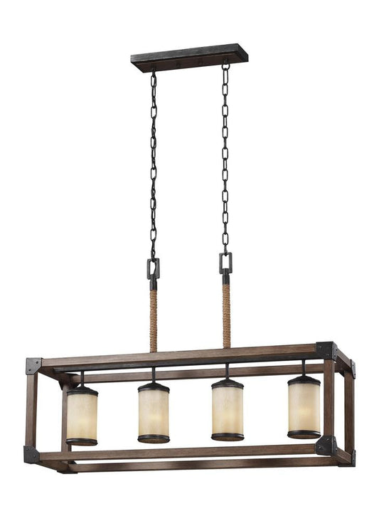 Generation Lighting Dunning Four Light Island Pendant Stardust
