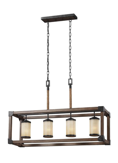 Generation Lighting Dunning Four Light Island Pendant Stardust