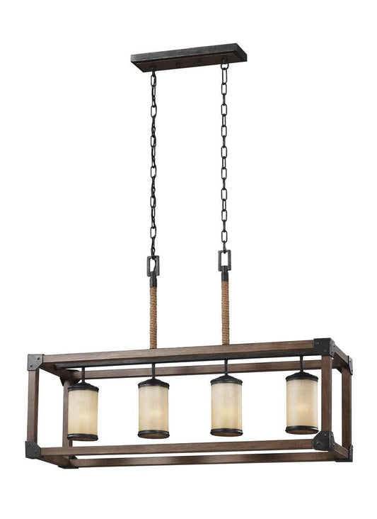 Generation Lighting Dunning Four Light Island Pendant Stardust