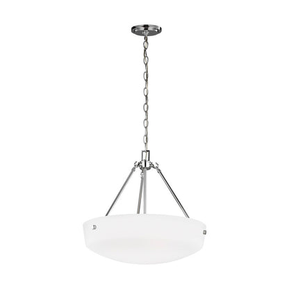 Generation Lighting Kerrville Three Light Pendant Chrome