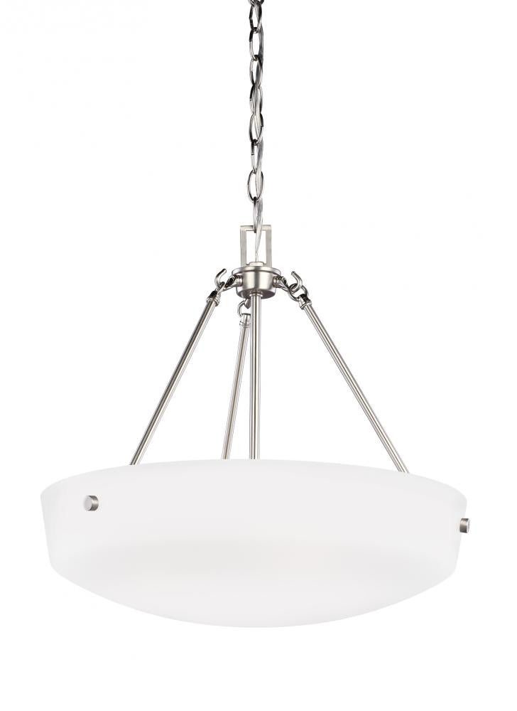 Generation Lighting Kerrville Three Light Pendant Brushed Nickel