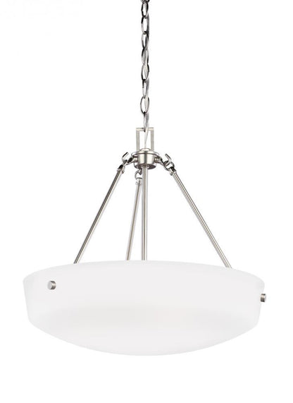 Generation Lighting Kerrville Three Light Pendant Brushed Nickel