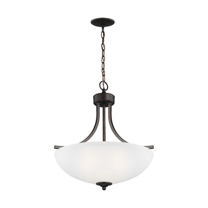 Generation Lighting Geary Medium Three Light Pendant Bronze