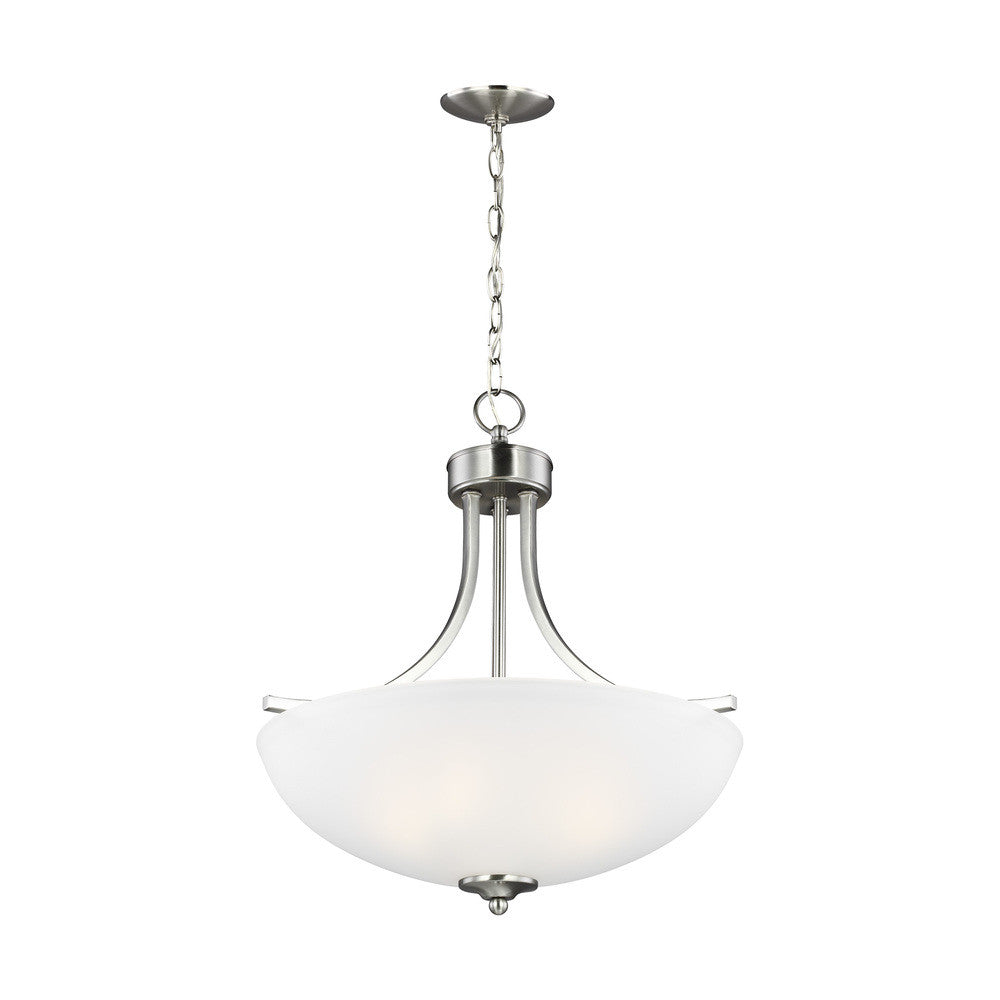 Generation Lighting Geary Medium Three Light Pendant Brushed Nickel