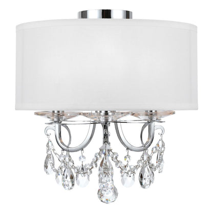 Crystorama Othello 14" 3-Light Chandelier Polished Chrome Semi Flush Mount