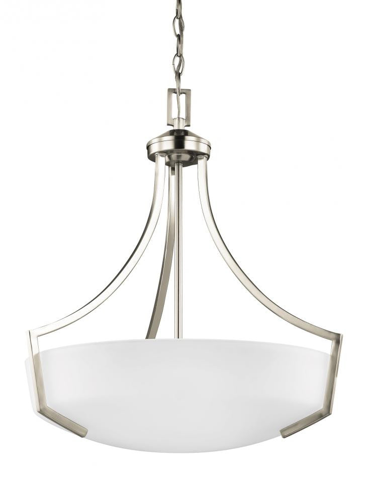 Generation Lighting Hanford Three Light Pendant Brushed Nickel