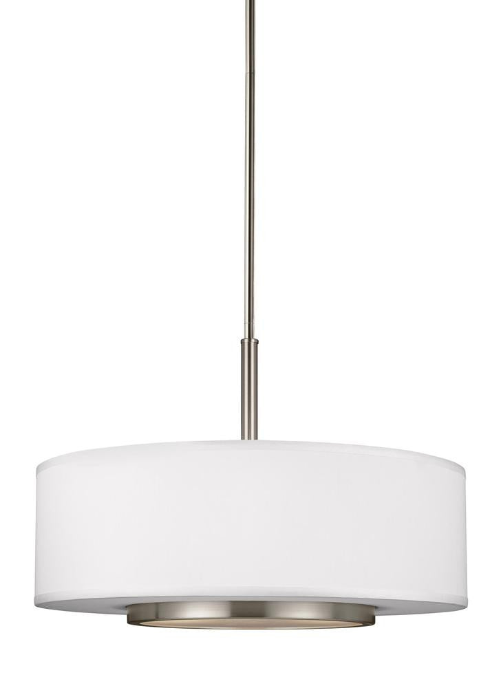 Generation Lighting Nance Three Light Pendant Brushed Nickel